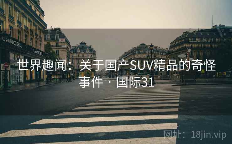 世界趣闻:关于国产SUV精品的奇怪事件 · 国际31 第2张 世界趣闻:关于国产SUV精品的奇怪事件 · 国际31 第2张